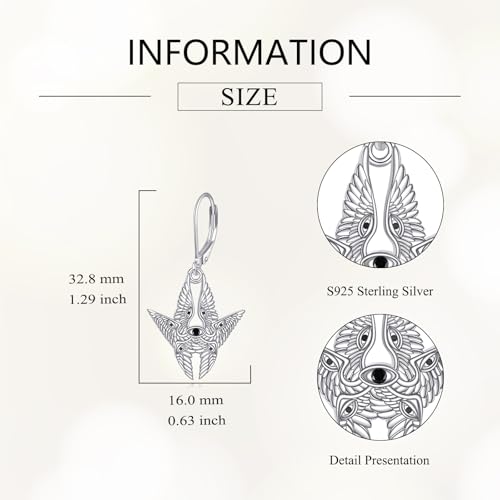 Animal Earrings 925 Sterling Silver Animal Dangle Earrings Gemstone Jewelry Gifts for Women4