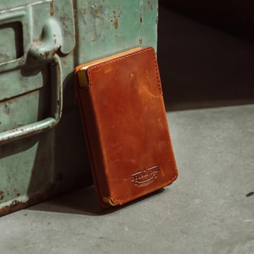 SLIM Leather Pop-up Wallet — Removable Cardholder Design with Locking Mechanism - RFID Blocking, Top Grain Cowhide Leather (Legacy Edition)3