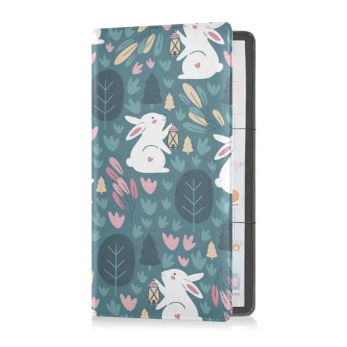 Portaoggetti per da da auto pelle di alta qualità per uomo e donna organizer per qualsiasi da da auto camion moto rimorchio o barca coniglio animale carino turchese Multi 1 size