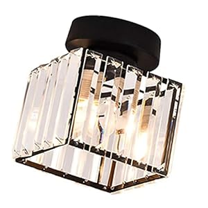 BAFOVY Kristall Deckenleuchte Schwarz