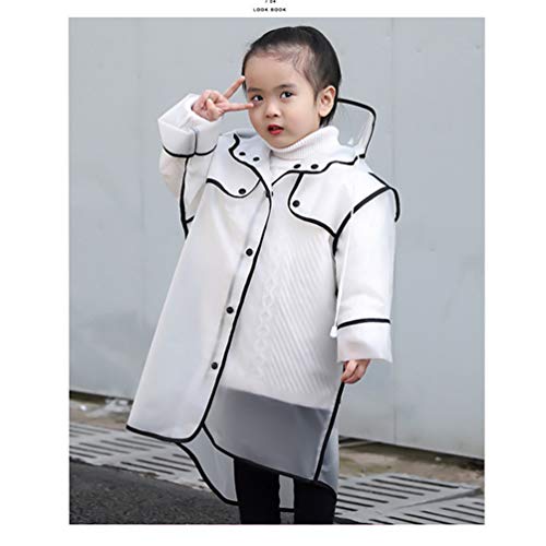 Poncho de chuva infantil KESYOO com capuz transparente reutilizável para crianças em geral protetor