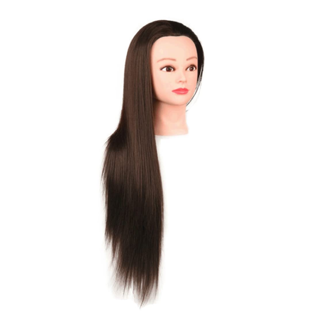 Tête coiffante 24,80 pouces avec cheveux synthétiques pour bijoux et cosmétique - 8