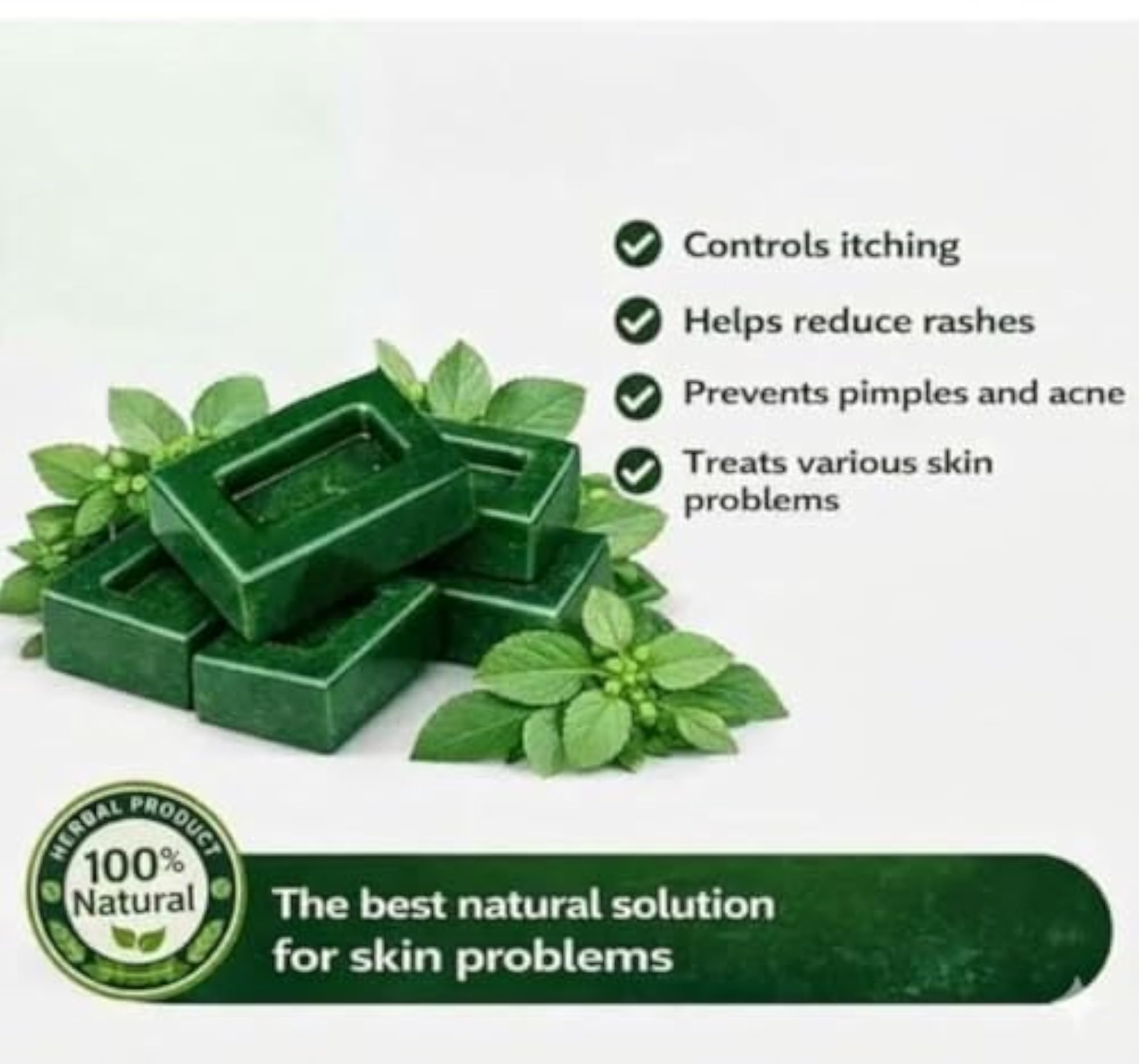 Kishnest Neem Leaves Soap Bar, Pack of 2