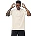 2 Pack Men's Oversized Cotton T-Shirts Loose Fit Vintage Tee Short Sleeve Casual Tshirts Solid Tops(CFBG,XL)