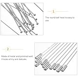 HEALLILY Corsage Pins 20Pcs Metal Brooch Sticks with Clutches for Diy Jewelry Making Craft Accessories Suitable for Buttonholes Hat Scarf - Image 9