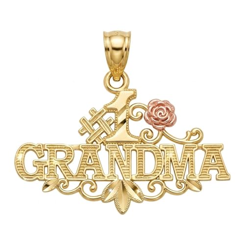 Image of Gold Grandma Charm Pendant - 10 Karat Gold - Grandma Jewerly - Gift for Grandma