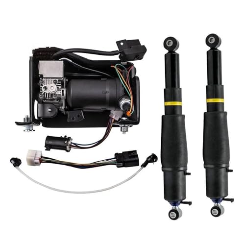 Amortiguador Columna Amortiguador 3 Uds 15254590+25979393 Bomba Suspensión Neumática Y Amortiguador De Suspensión Neumática para Cadillac para Escalade para ESV 2003-2013