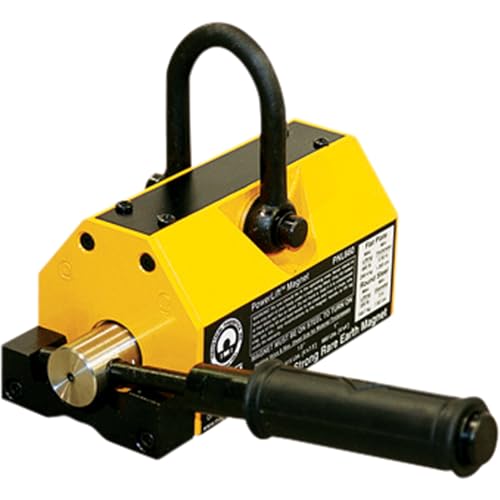MAG-Mate PNL1600 Powerlift Magnet, Heavy Duty Magnet, with 3 to 1 Lift Saftey, Rare Earth Magnet with 1600 lbs Lifting Capacity, Yellow or Green in Color