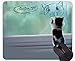 Produktbild Mauspad mit genähtem Rand, Katzentierkatze Rutschfeste Gummibasis Mousepad