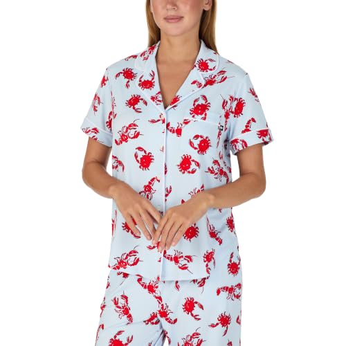 Image of kate spade new york Short Sleeve Cropped Pant PJ Set