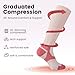 Isunie Anti-slip Compression socks for Women Men 20-30mmHg Knee High 1 Pairs for Running, Athletic All Day Wear