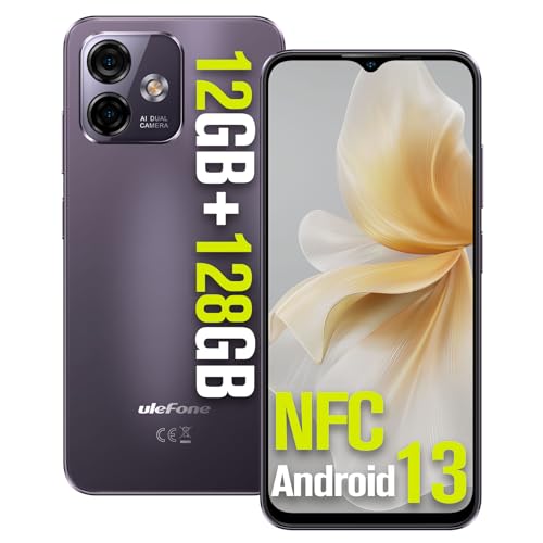 Ulefone Note 16 Pro Móvil Android 13, 12+128GB Smartphone, Cámara 50MP+8MP, Pantalla 6.52' HD+, Batería 4400mAh, Telefono Movil NFC 4G Dual SIM/Face ID/Huella/GPS/OTG - Morado
