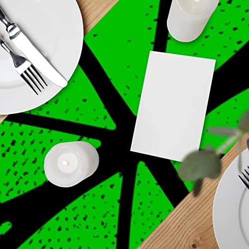 Pshhdgyhs Green Four-Leaf Clover For Good Luck Table Runner For Rectangle Round Square Table, Indoor Outdoor Table Decoration For Dinner Parties Wedding Banquets - 13 X 90 Inch #TOP4