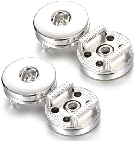 Ginooars18mm Slide Snap Button Accessory for Interchangeable Snaps for Noosa Chunk Necklaces, Rings,Jewerly & Bracelet Pack of 5