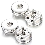 Ginooars 18mm Slide Snap Button Accessory for Interchangeable Snaps for Noosa Chunk Necklaces, Rings