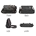 [Upgraded] Vintage Canvas Messenger Bag 13 15.6 17 inches Large Book Laptop Shoulder Bag Women Men New (Black, X-Large)