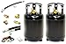 Produktbild Drehmeister 2er Set Tankflasche 30 Liter mit 80% Multiventil & Adapter + Einbauset (HK gerade, 1,00m ger-90°) - Gasflasche wiederbefüllbar, Propangasflasche für Wohnmobil, Caravan, Camping