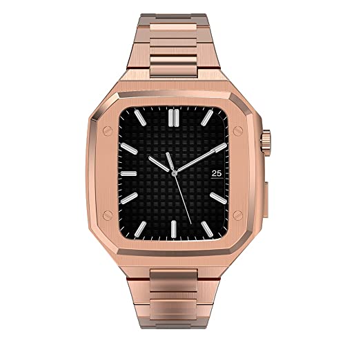 Bracelet Apple Watch 8 7 45 mm et coque acier inoxydable iWatch 6 5 4 44mm