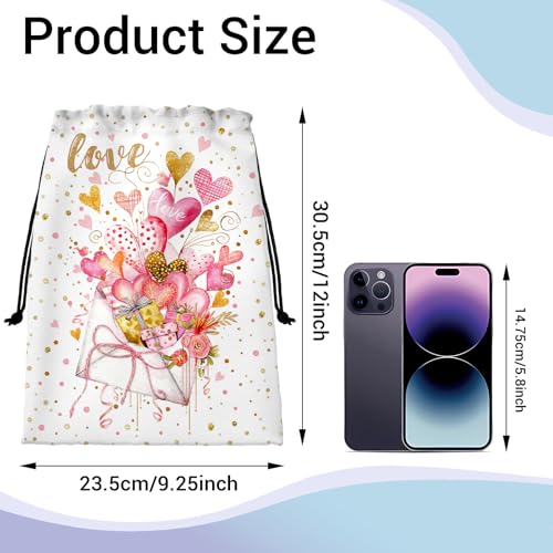 Image of Heart Present Gymnastics Grip Bag Waterproof Storage Pouch String Bag for Gym
