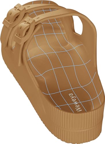Image of Weweya Platform Sandals Women Arch Support Sandal Buckle Straps Slides