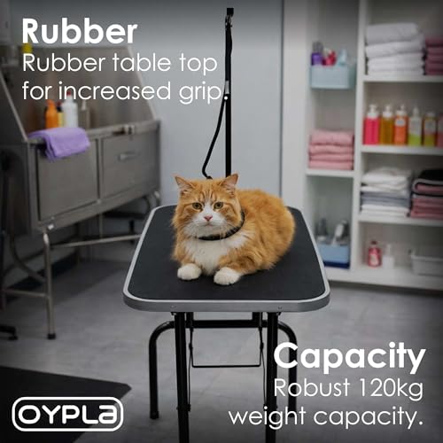 Oypla 30" Heavy Duty Folding Dog Grooming Table Adjustable Portable - Image 2