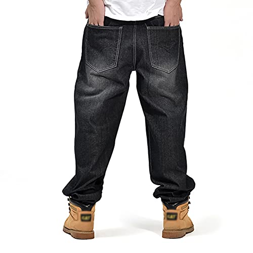 Men's Baggy Jeans Vintage 90's Hip Hop Style Denim Embroidery Loose Fit Dance Skateboard Pants2