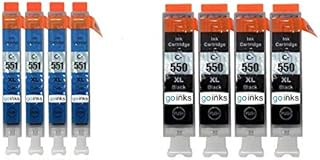4 Go Inks Cyan Ink Cartridges to repalce Canon CLI-551C Compatible / non-OEM for PIXMA Printers