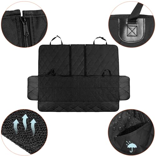 QWORK® Autoschondecke Hund Rücksitz Autoschondecke Hund Rücksitz, langlebiger Autositzbezug, Autositzschutz, Rücksitzbezüge Kindersitzunterlage für alle Autos, Minivans und SUVs