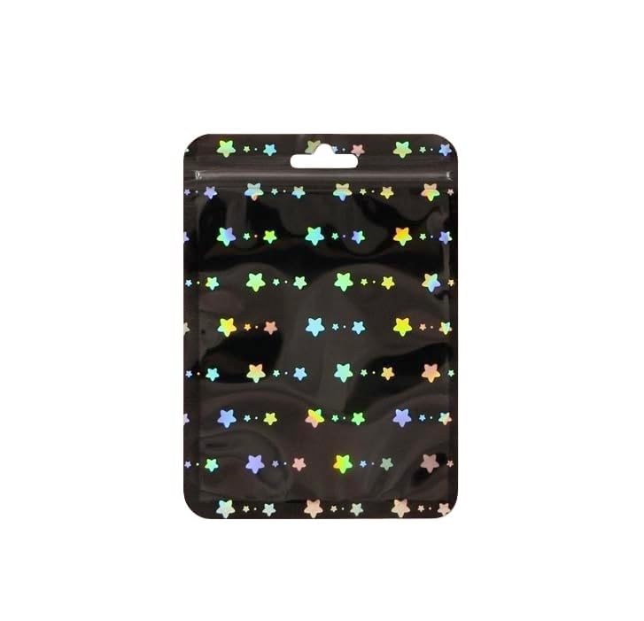 100 Pcs Zipper Packing Bags Clear Front Food Saver Bag with Hanging Hole Bags for Storage Package Bag for Jewelry (Black, 4.1x5.9in)