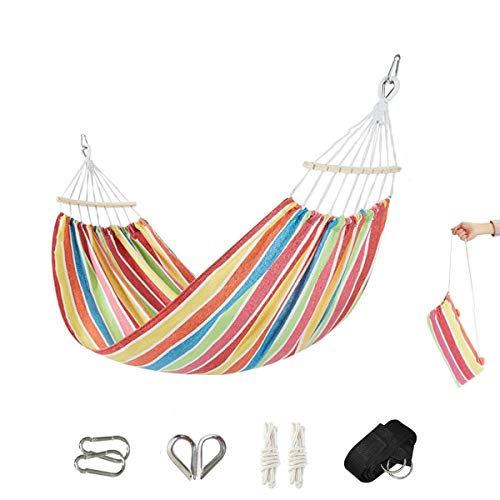 Tentock ハンモック 200*100cm 耐荷重約200kg 折畳み 軽量 超広い 肌触り良い 野外 部屋 癒し睡眠に効果 収納袋付き コンパクト携帯便利 室内 昼寝 アウトドア キャンプ 公園 ピクニック (オレンジ)