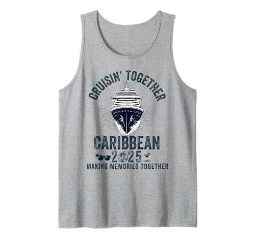 Cruisin' Together Caribbean Cruise 2025 Familia a juego Camiseta sin Mangas
