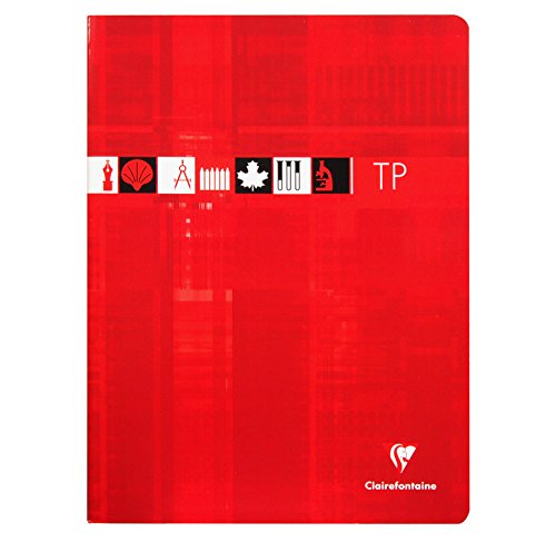 CLAIREFONTAINE Lot de 10 Cahiers travaux pratiques piqué 24 x 32cm 64 pages 32 unies 120g + 32 Séyès 90g
