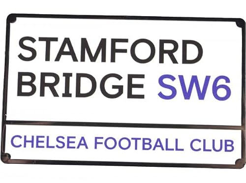 Chelsea FC Stamford Bridge Street Sign Fridge Magnet, Official Licensed Product, Metal Enamel Design, SW6