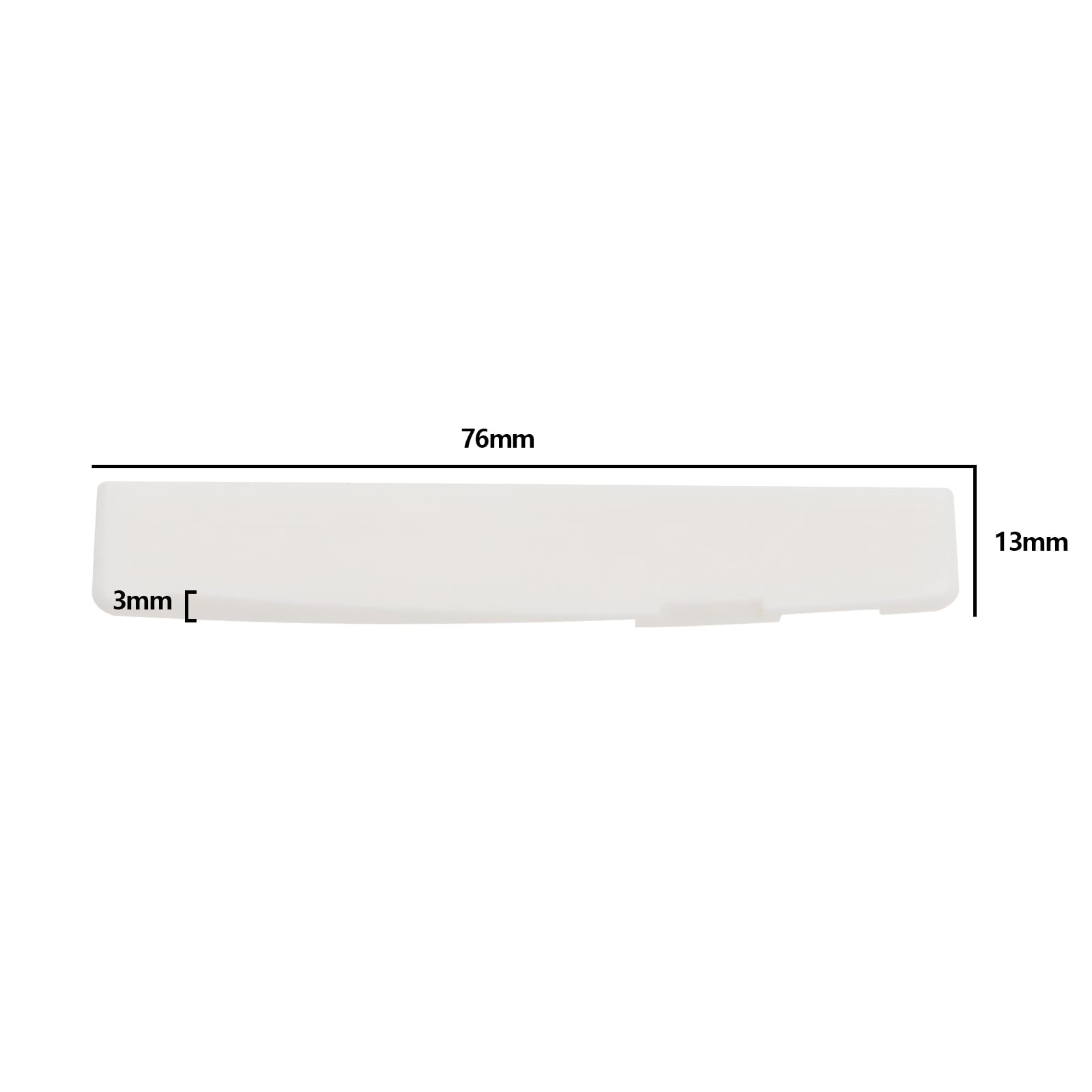 OTOTEC 2pcs White Guitar String Beef Bone Pillow Compensated Saddle Bone Bridge for Classical Folk Guitar Acoustic Guitar 76x3x13mm - Image 4