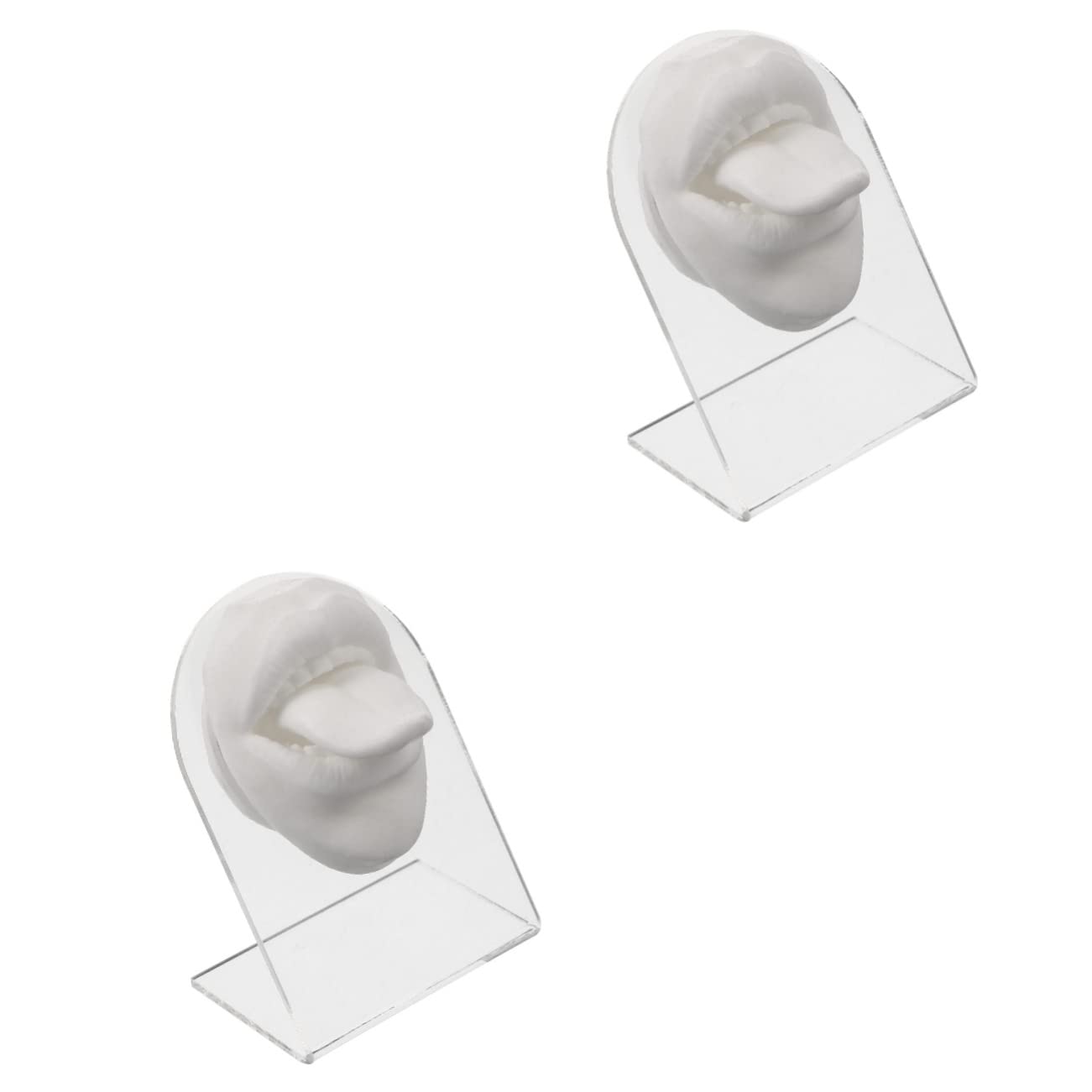 Healeved 2sets Facciali Silicone Per Piercing Lingua Esercizi Simulazione Facile Usare Superficie e Flessibile Per Dimostrazioni Piercing