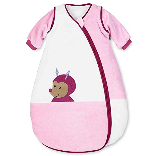 Preisvergleich Produktbild Sterntaler Schlafsack für Kleinkinder, Abnehmbare Ärmel, Wärmeregulierung, Reißverschluss, Größe: 110, Katharina, Weiß / Rosa
