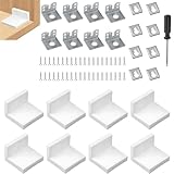 8 Stücke Schrankaufhänger, weiß Wandbefestigung, Schrankhalter Befestigungen.Für Tische, Stühle, Schränke, Möbel, für Aufbewahrungshalter der IKEA KALLAX-Serie.