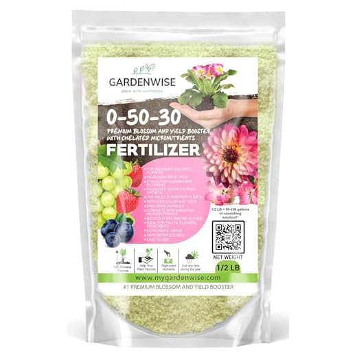 GARDENWISE 0-50-30 Universal Premium Bud and Bloom Booster Increases Flowering & Yield, for Use in Soil and Hydroponics, Super Concentrated Flower Fuel (1/2 LBS)