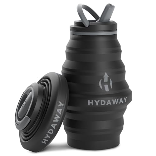 HYDAWAY 17oz Collapsible Water Bottle - BPA-Free, Leakproof, Lightweight, and Space-Saving - Perfect for Travel, Hiking, and Everyday Hydration