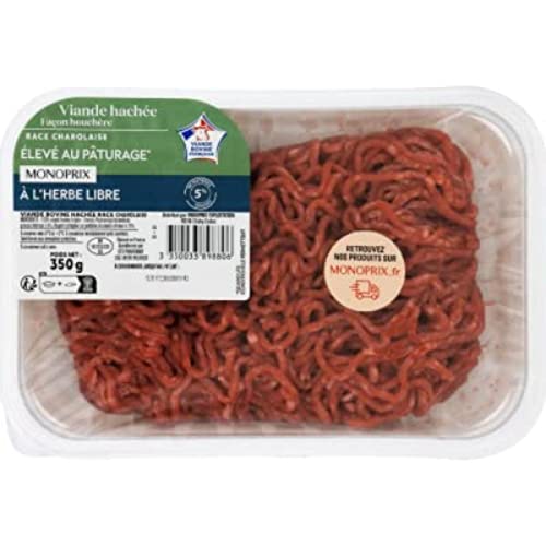 Monoprix Viande hachée de boeuf façon bouchère 5% mat. gr. - La barquette de 350 g