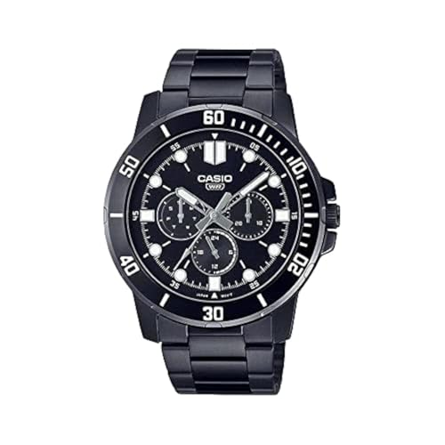 Casio Men's Watch - MTP-VD300B-1EUDF Black Dial, Black Band