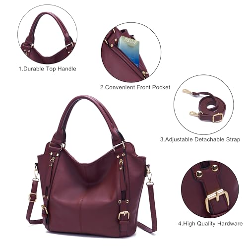 Bolso de hombro grande Soperwillton para mujer miniatura 4