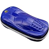 Mäppchen für Junge, Kleine Bleistifthülle mit Mehreren Abschnitten, Federmäppchen für Schreibwaren, Aufbewahrungsmaterial für Schulbedarfsartikel für das Büro der Mittelschule, 21.5x11x7cm,Blau