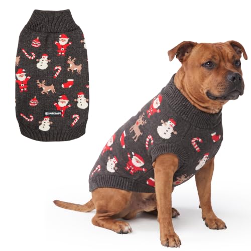 Spark Paws Christmas Knit Dog Sweater - Winter Dog Clothes, Small Med Large