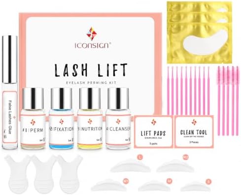 ICONSIGN Lash Lift Kit Eyelash, Perming Full Lash Kit All in 1