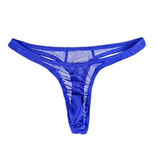 Mens Transparent Mesh Ultra Thin Bulge Pouch Underwear Thongs3