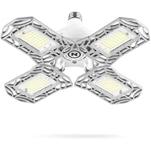 NEBO HIGH BRIGHT 9000 Garage Light | 9000 Lumens, Screws Into Standard Bulb Sockets, Adjustable Panels, Energy Efficient LED Shop Lights, No Rewiring Required, Great for Basements & Attics