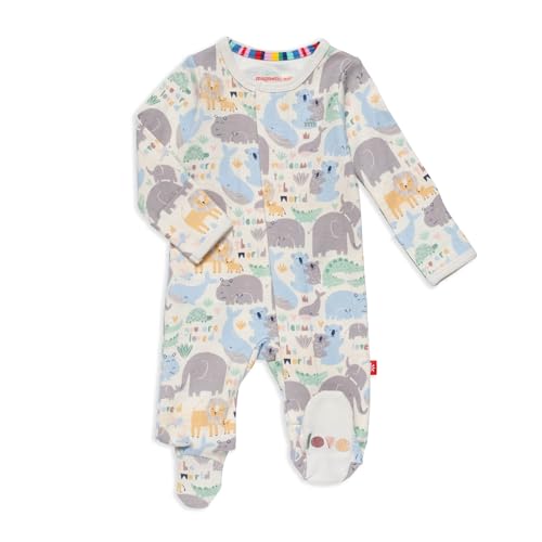 Image of Magnetic Me 100% Organic Cotton Magnetic Baby Footie Pajamas | Super Soft Cotton Fabric | Available in PRE - 24M