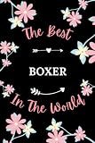 The best boxer in the world: Pretty Notebook boxer women - 6x9 lined pages - funny girl parting gift for boxer