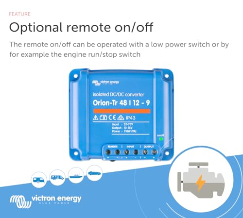 Victron Energy Orion-Tr IP43 48/12-Volt 9 amp 110-Watt DC-DC Converter, Isolated, Blue, 48/12V 9A - Image 2